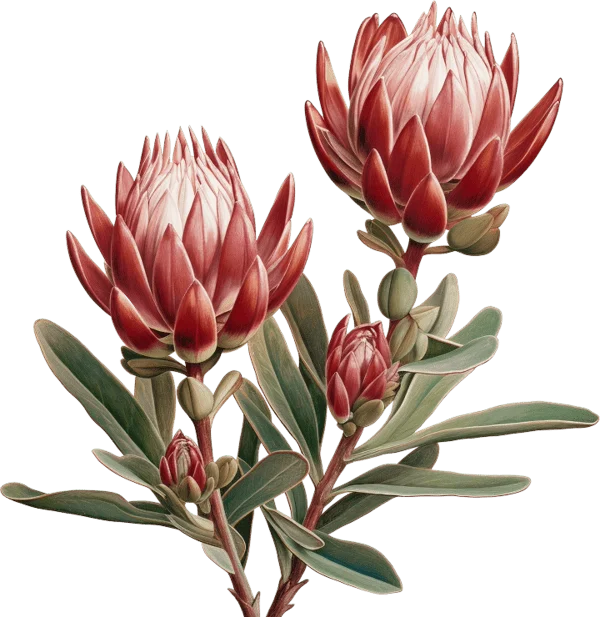 Bunga protea merah